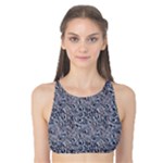 Blue Black Snake Pattern Tank Bikini Top