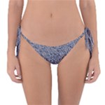 Blue Black Snake Pattern Reversible Bikini Bottoms