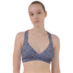 Blue Black Snake Pattern Sweetheart Sports Bra
