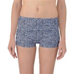 Blue Black Snake Pattern Reversible Boyleg Bikini Bottoms