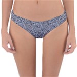 Blue Black Snake Pattern Reversible Hipster Bikini Bottoms