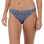 Blue Black Snake Pattern Band Bikini Bottoms