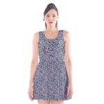 Blue Black Snake Pattern Scoop Neck Skater Dress