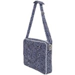 Blue Black Snake Pattern Cross Body Office Bag