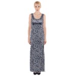 Blue Black Snake Pattern Thigh Split Maxi Dress