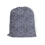Blue Black Snake Pattern Drawstring Pouch (XL)