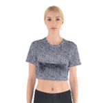 Blue Black Snake Pattern Cotton Crop Top