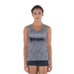 Blue Black Snake Pattern Sport Tank Top 