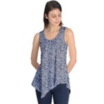 Blue Black Snake Pattern Sleeveless Tunic