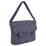 Blue Black Snake Pattern Buckle Messenger Bag