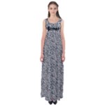 Blue Black Snake Pattern Empire Waist Maxi Dress