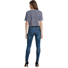 Women s Round Neck Short Sleeve Crop Top 