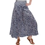 Blue Black Snake Pattern Women s Satin Palazzo Pants
