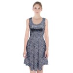 Blue Black Snake Pattern Racerback Midi Dress