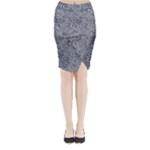 Blue Black Snake Pattern Midi Wrap Pencil Skirt