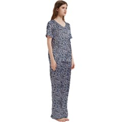 Short Sleeve Satin Pajamas Set With Pockets 
