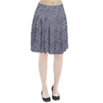 Blue Black Snake Pattern Pleated Skirt