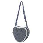 Blue Black Snake Pattern Heart Shoulder Bag