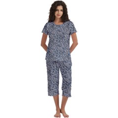 Short Sleeve 3/4 Length Pants Lounge Set 