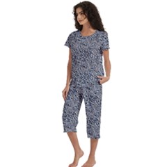 Short Sleeve 3/4 Length Pants Lounge Set 