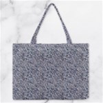 Blue Black Snake Pattern Zipper Medium Tote Bag