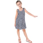 Blue Black Snake Pattern Kids  Sleeveless Dress