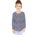Blue Black Snake Pattern Kids  Long Sleeve T-Shirt