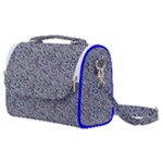 Blue Black Snake Pattern Satchel Shoulder Bag