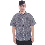 Blue Black Snake Pattern Men s Short Sleeve Shirt