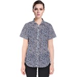 Blue Black Snake Pattern Women s Short Sleeve Shirt