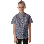 Blue Black Snake Pattern Kids  Short Sleeve Shirt