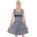 Blue Black Snake Pattern Reversible Velvet Sleeveless Dress