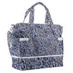 Blue Black Snake Pattern Sports Shoulder Bag with Shoes Compartment