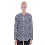 Blue Black Snake Pattern Womens Long Sleeve Shirt