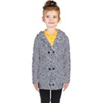 Blue Black Snake Pattern Kids  Double Breasted Button Coat