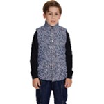 Blue Black Snake Pattern Kid s Button Up Puffer Vest