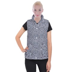 Blue Black Snake Pattern Women s Button Up Vest from ArtsNow.com