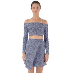 Off Shoulder Top with Skirt Set 