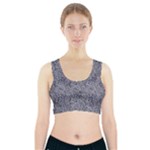 Blue Black Snake Pattern Sports Bra With Pocket