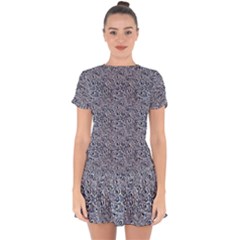 Drop Hem Mini Chiffon Dress 