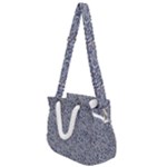 Blue Black Snake Pattern Rope Handles Shoulder Strap Bag