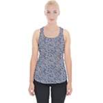 Blue Black Snake Pattern Piece Up Tank Top