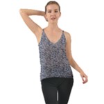 Blue Black Snake Pattern Chiffon Cami
