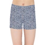 Blue Black Snake Pattern Kids  Sports Shorts