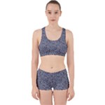 Blue Black Snake Pattern Work It Out Gym Set