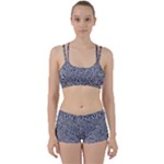 Blue Black Snake Pattern Perfect Fit Gym Set