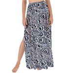 Blue Black Snake Pattern Maxi Chiffon Tie-Up Sarong