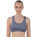 Blue Black Snake Pattern Back Weave Sports Bra