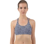 Blue Black Snake Pattern Back Web Sports Bra