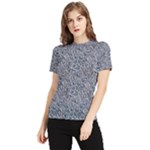 Blue Black Snake Pattern Women s Short Sleeve Rash Guard